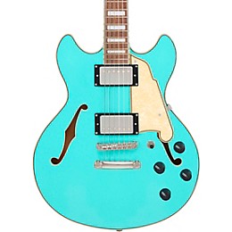 D'Angelico Premier Mini DC Semi-Hollow Electric Guitar Surf Green