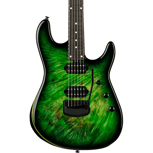 Ernie Ball Music Man Cutlass HH Trem 6 String Jason Richardson Burl Top Electric Guitar Kokiri Forest