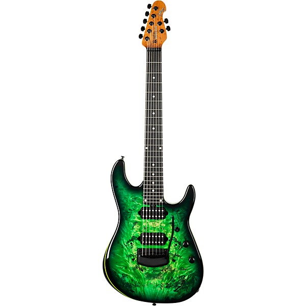 Ernie Ball Music Man Cutlass HH Trem 7 String Jason Richardson Burl Top Electric Guitar Kokiri Forest