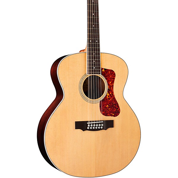 Guild F-2512E Deluxe Rosewood Westerly Collection Jumbo 12-String Acoustic-Electric Guitar Natural