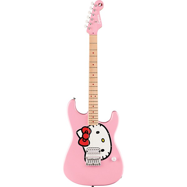 Squier Hello Kitty Stratocaster Electric Guitar Pink