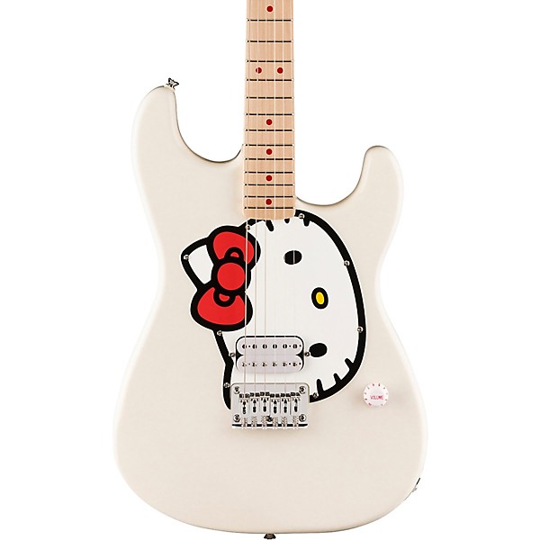 Hello Kitty Squier Stratocaster Electric Guitar - White
