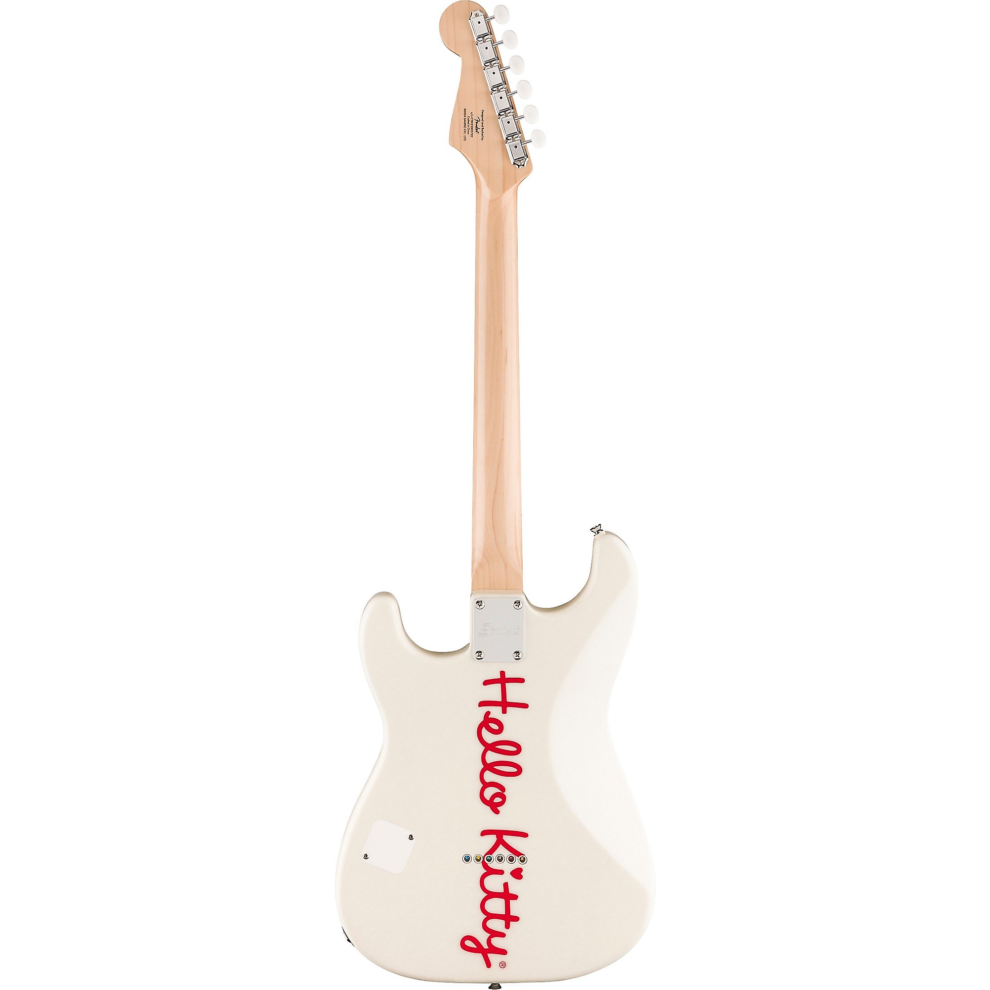 Hello Kitty Squier Stratocaster Electric Guitar - White