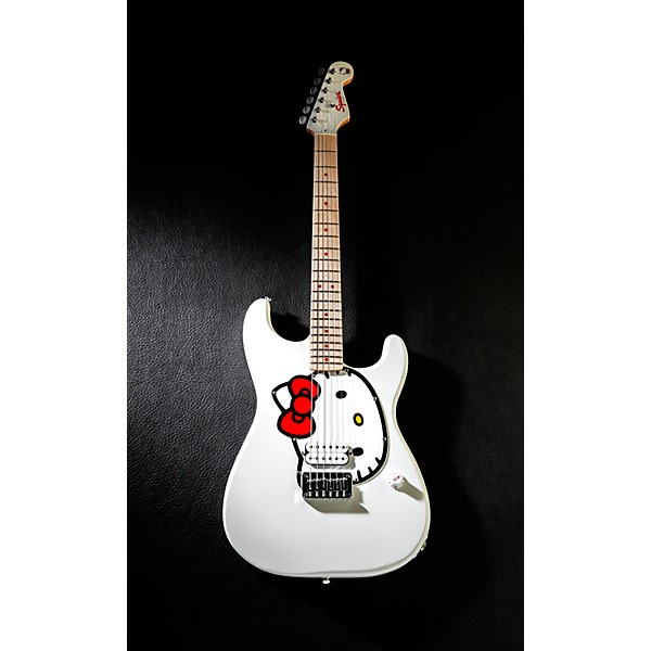 Squier x Hello Kitty Stratocaster Electric Guitar - White