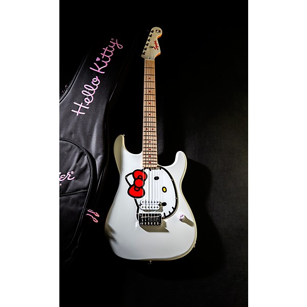 Squier x Hello Kitty Stratocaster Electric Guitar - White