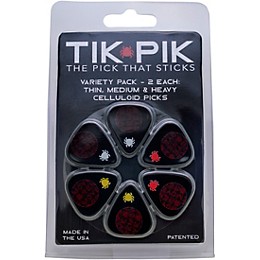 TIK PIK Celluloid Variety Guitar Picks 6 Pack