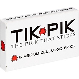 TIK PIK Celluloid Guitar Picks with Case .71 mm 6 Pack