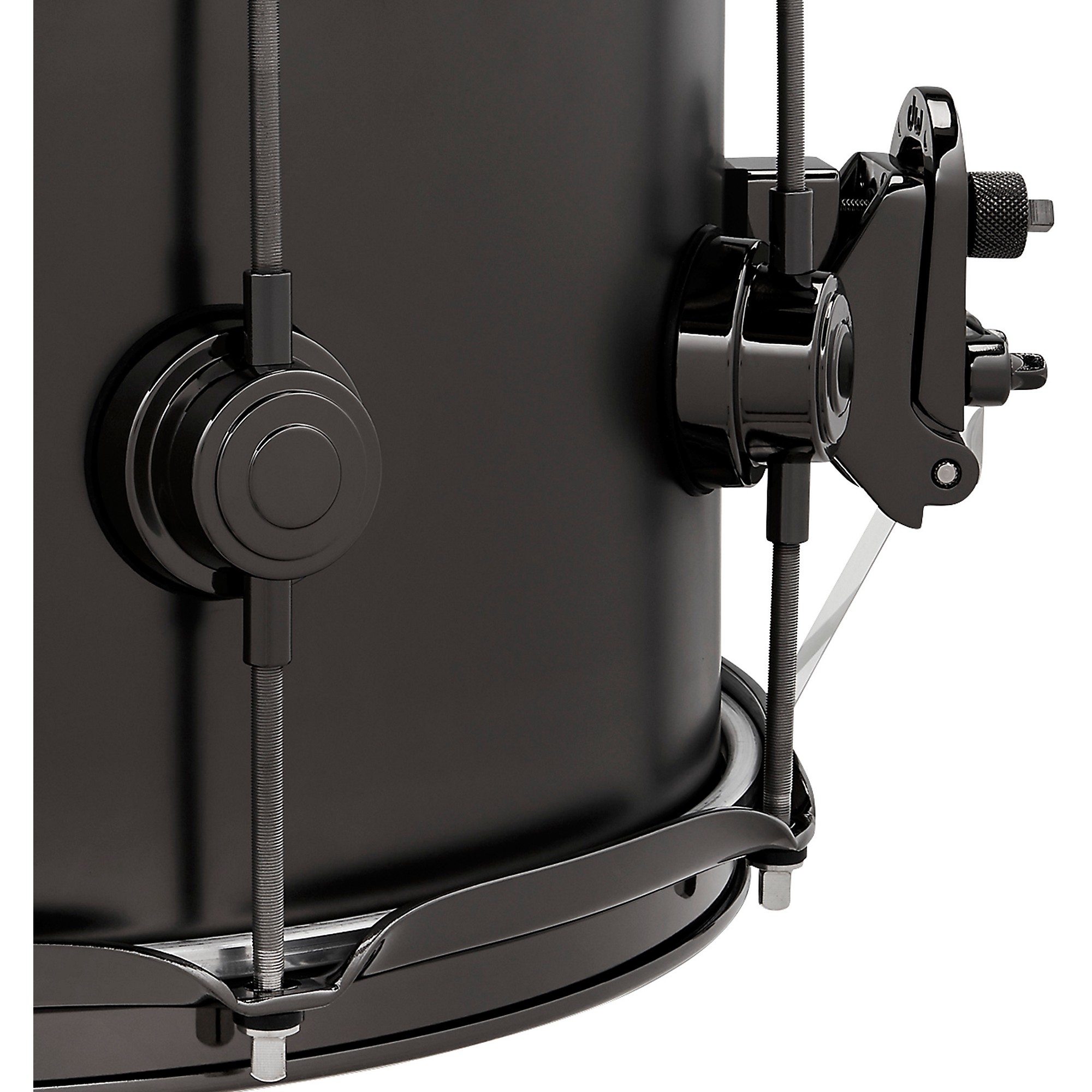 DW Collector's Series Satin Black Over Brass Snare Drum With DW Collector's Series Satin Black Over Brass Snare Drum With