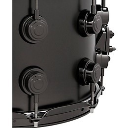 DW Collector's Series Satin Black Over Brass Snare Drum With Black Nickel Hardware 14 x 8 in.