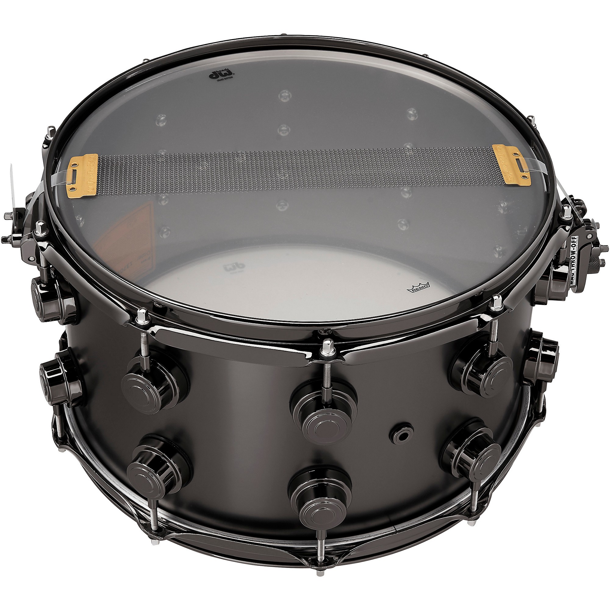 DW Collector's Series Satin Black Over Brass Snare Drum With