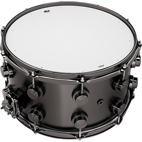 DW Collector's Series Satin Black Over Brass Snare Drum With Black Nickel Hardware 14 x 8 in.