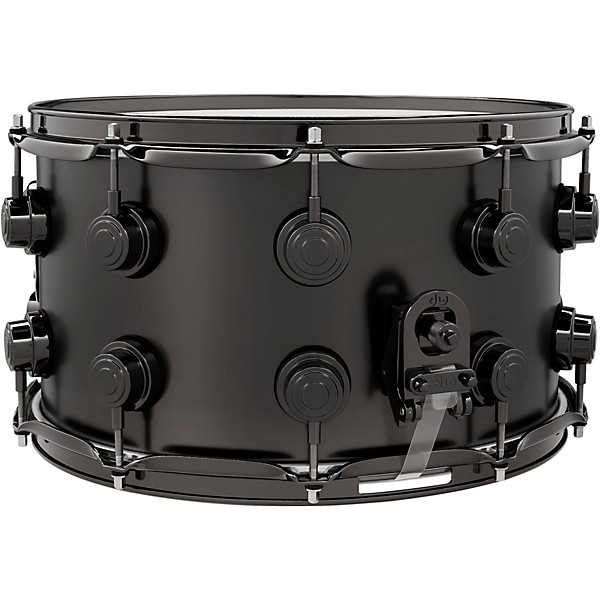 DW Collector's Series Satin Black Over Brass Snare Drum With Black Nickel Hardware 14 x 8 in.