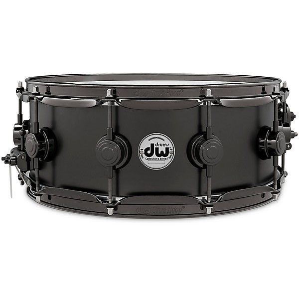 DW Collector's Series Satin Black Over Brass Snare Drum With Black Nickel Hardware 14 x 5.5 in.