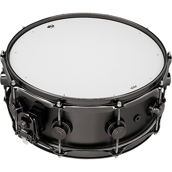 DW Collector's Series Satin Black Over Brass Snare Drum With Black Nickel Hardware 14 x 5.5 in.