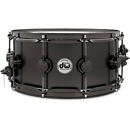 DW Collector's Series Sati... DW Collector's Series Satin Black Over Brass Snare Drum With Black Nickel Hardware 14 x 6.5 in.