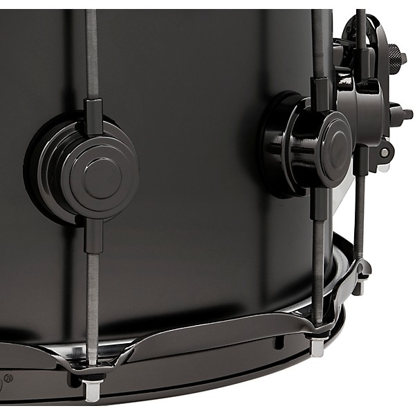 DW Collector's Series Satin Black Over Brass Snare Drum With Black Nickel Hardware 14 x 6.5 in.