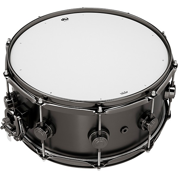 DW Collector's Series Satin Black Over Brass Snare Drum With Black Nickel Hardware 14 x 6.5 in.