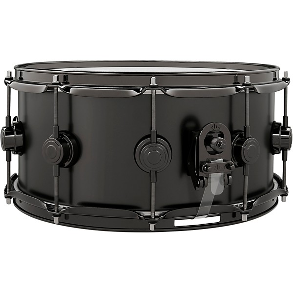 DW Collector's Series Satin Black Over Brass Snare Drum With Black Nickel Hardware 14 x 6.5 in.