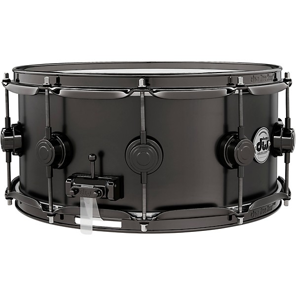 DW Collector's Series Satin Black Over Brass Snare Drum With Black Nickel Hardware 14 x 6.5 in.