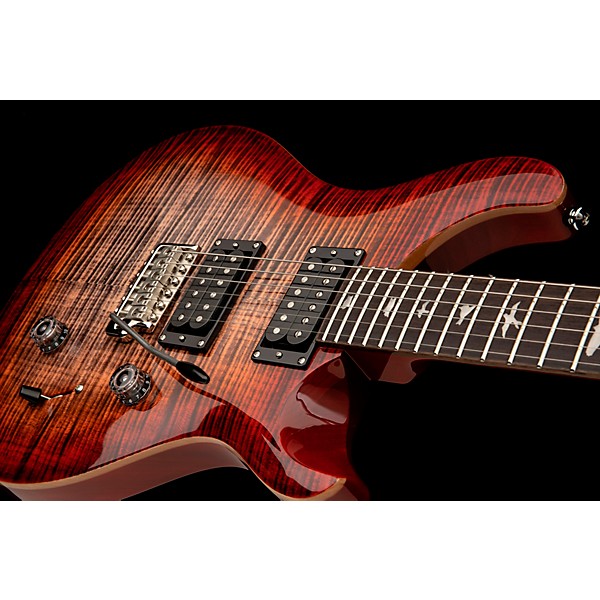 PRS SE Custom 24 Electric Guitar Charcoal Cherry Burst