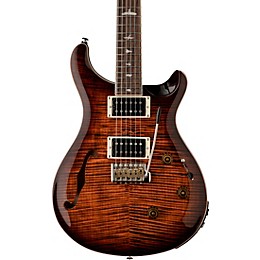 PRS SE Custom 24 Semi-Hollow Piezo Electric Guitar Orange Tiger Smokeburst