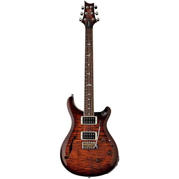 PRS SE Custom 24 Semi-Hollow Piezo Electric Guitar Orange Tiger Smokeburst