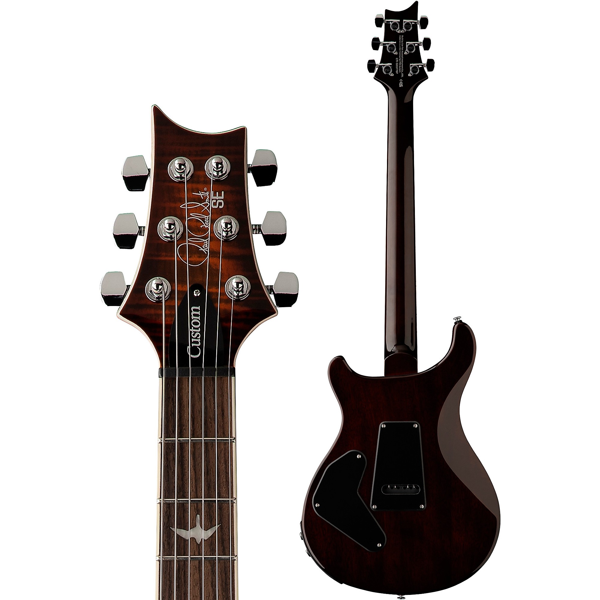 PRS SE Custom 24 Semi-Hollow Piezo Electric Guitar Orange Tiger