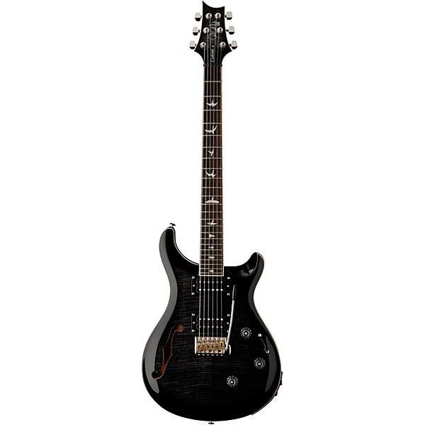 PRS SE Custom 24 Semi-Hollow Piezo Electric Guitar Charcoal Burst