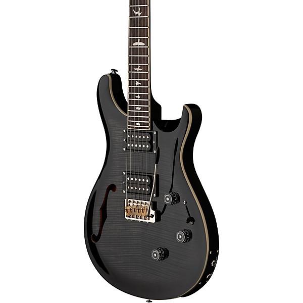 PRS SE Custom 24 Semi-Hollow Piezo Electric Guitar Charcoal Burst