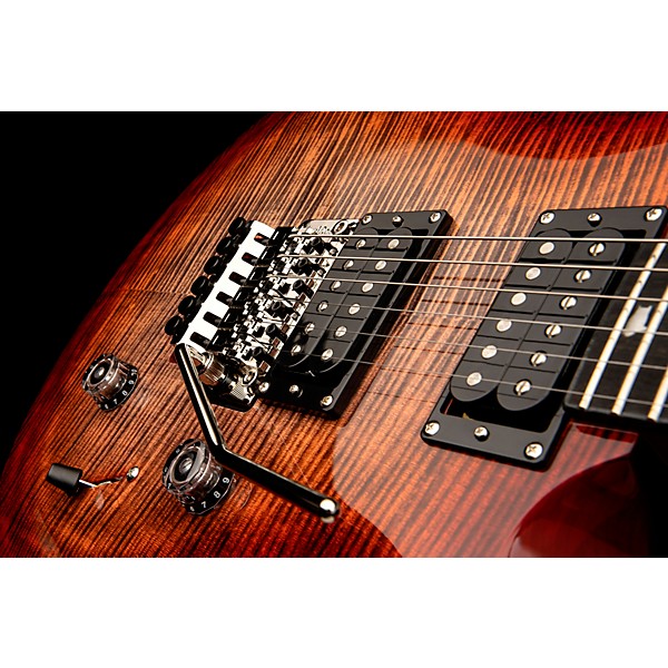 PRS SE Custom 24 Floyd Electric Guitar Charcoal Cherry Burst