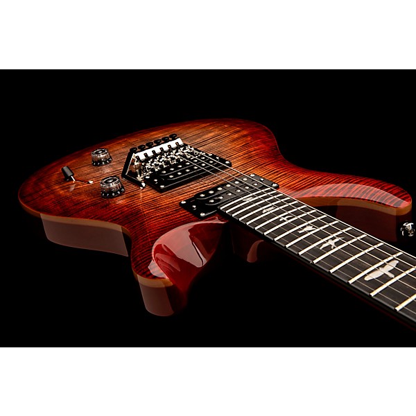 PRS SE Custom 24 Floyd Electric Guitar Charcoal Cherry Burst