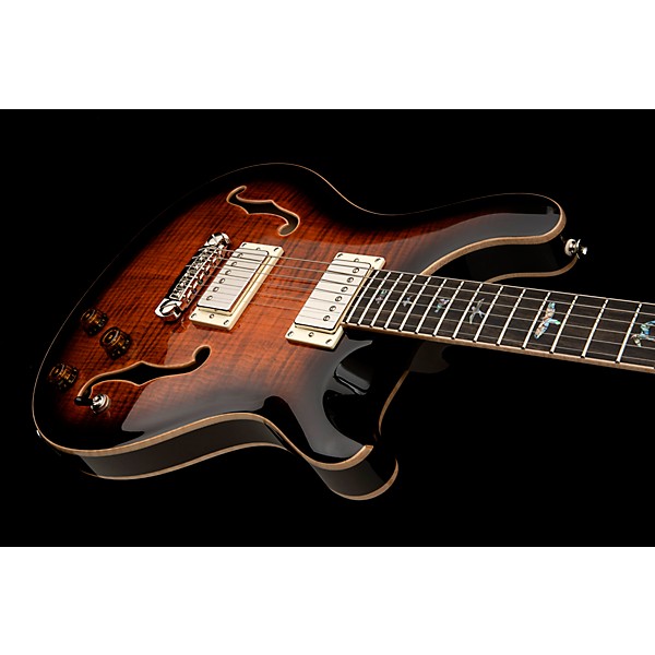 PRS SE Hollowbody II Piezo Electric Guitar Orange Tiger Smokeburst