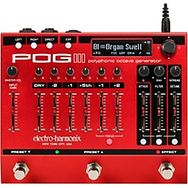 Electro-Harmonix POG3 Poly Octave Generator Effects Pedal Red