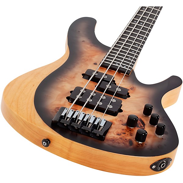 Schecter Guitar Research Reaper-4 Electric Bass Guitar Satin Charcoal Burst