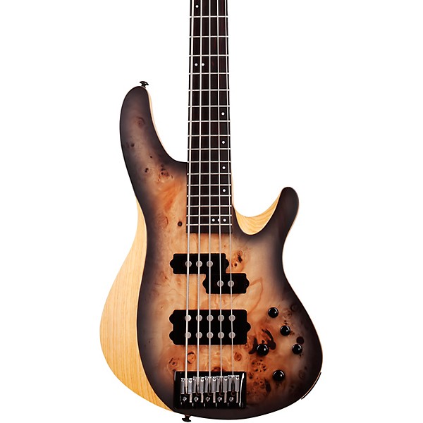 Schecter Guitar Research Reaper-5 5-String Electric Bass Guitar Satin Charcoal Burst