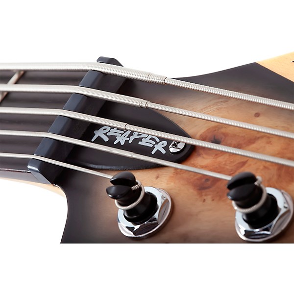 Schecter Guitar Research Reaper-5 5-String Electric Bass Guitar Satin Charcoal Burst