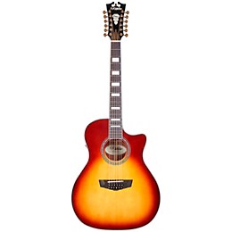 D'Angelico Premier Fulton 12-String Grand Auditorium Acoustic-Electric Guitar Iced Tea Burst