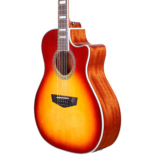 D'Angelico Premier Fulton 12-String Grand Auditorium Acoustic-Electric Guitar Iced Tea Burst