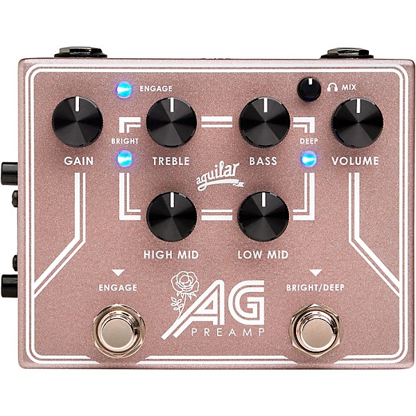 Aguilar AG Preamp for BCAM Bass Effects Pedal Rose Gold