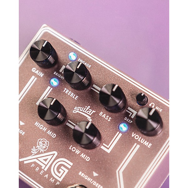 Aguilar AG Preamp for BCAM Bass Effects Pedal Rose Gold