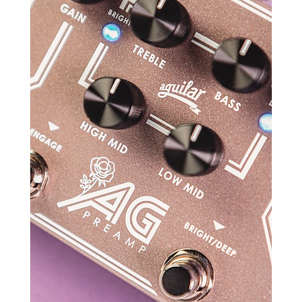 Aguilar AG Preamp for BCAM Bass Effects Pedal Rose Gold