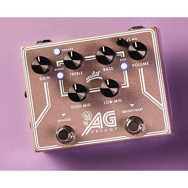 Aguilar AG Preamp for BCAM Bass Effects Pedal Rose Gold