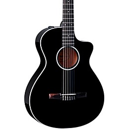 Taylor 212ce-N Plus Limited-Edition Grand Concert Nylon-String Acoustic-Electric Guitar Black