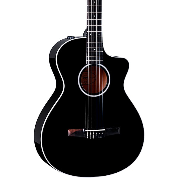 Taylor 212ce-N Plus Limited-Edition Grand Concert Nylon-String Acoustic-Electric Guitar Black