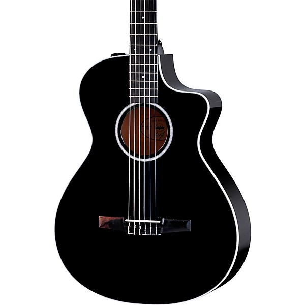 Taylor 212ce-N Plus Limited-Edition Grand Concert Nylon-String Acoustic-Electric Guitar Black