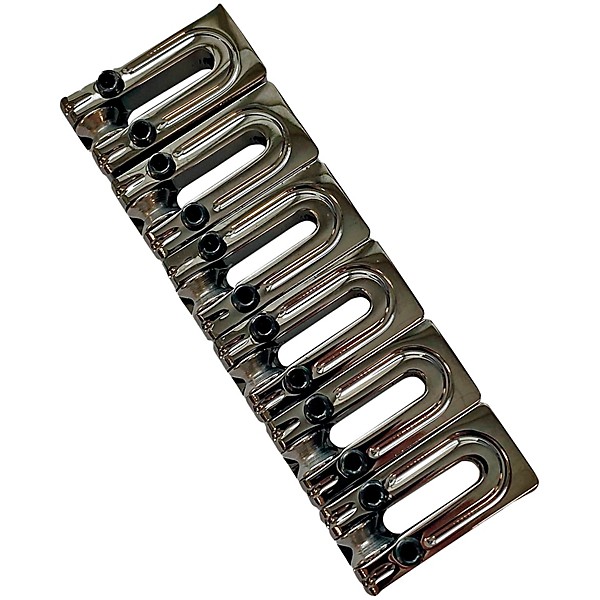 AxLabs String Surfer Brass Roller Saddles for Strat Style Bridges Black Nickel Wide 2-7/32 in.