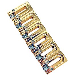 AxLabs String Surfer Brass Roller... AxLabs String Surfer Brass Roller Saddles for Strat Style Bridges Gold Narrow 2-1/16 in.