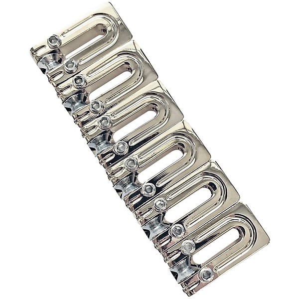 AxLabs String Surfer Brass Roller Saddles for Strat Style Bridges Nickel Narrow 2-1/16 in.