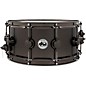 DW Collector's Series Satin Black Over Brass Snare Drum With Satin Chrome Hardware 14 x 6.5 in. thumbnail