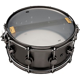 DW Collector's Series Satin Black Over Brass Snare Drum With Satin Chrome Hardware 14 x 6.5 in.